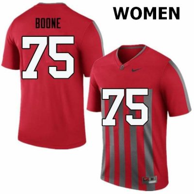 NCAA Ohio State Buckeyes Women's #75 Alex Boone Throwback Nike Football College Jersey PBW1845SG